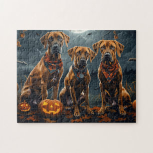 Rhodesian Ridgeback Halloween Griezelen  Legpuzzel