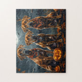 Rhodesian Ridgeback Halloween Griezelen  Legpuzzel (Verticaal)