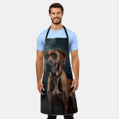 Rhodesian Ridgeback Halloween Griezelen Schort (Gedragen)