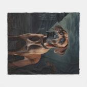 Rhodesian Ridgeback Halloween Scary Fleece Deken (Voorkant (Horizontaal))
