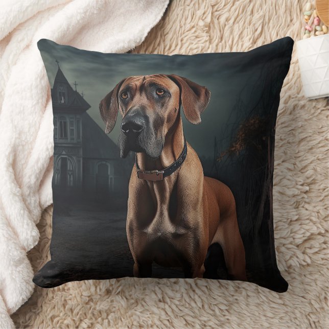 Rhodesian Ridgeback Halloween Scary Kussen (Deken)
