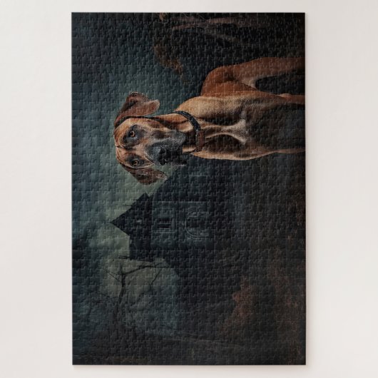 Rhodesian Ridgeback Halloween Scary Legpuzzel (Verticaal)