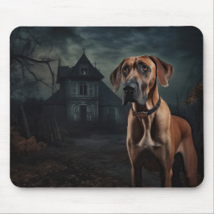 Rhodesian Ridgeback Halloween Scary Muismat