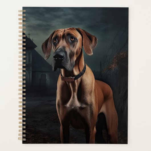 Rhodesian Ridgeback Halloween Scary Planner (Voorkant)