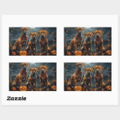 Rhodesian Ridgeback Halloween Spooky Rechthoekige Sticker (Vel)