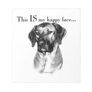 Rhodesian Ridgeback Happy Face Notitieblok