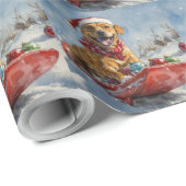 Rhodesian Ridgeback Hond in Sledge Kerstmis Cadeaupapier (Rol Hoek)