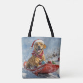 Rhodesian Ridgeback Hond in Sledge Kerstmis Draagtas (Achterkant)