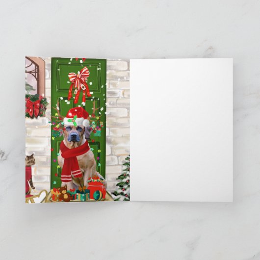 Rhodesian Ridgeback hond kerst Kaart (Binnen)