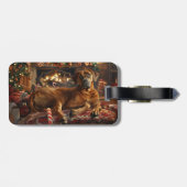 Rhodesian Ridgeback Hond Kerstfeest Bagagelabel (Achterkant horizontaal)