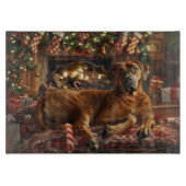 Rhodesian Ridgeback Hond Kerstfeest Snijplank (Voorkant)