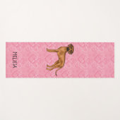 Rhodesian Ridgeback Hond Liefde Hart Patroon Roze Yogamat (Voorkant (horizontaal))
