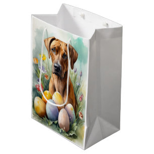 Rhodesian Ridgeback-hond met Pasen Eieren Vakantie Medium Cadeauzakje