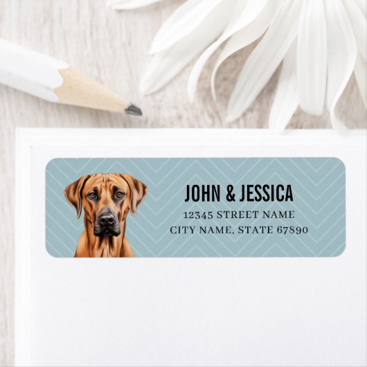 Rhodesian Ridgeback hond retour adres labels (Insitu)