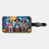 Rhodesian Ridgeback Honden Pompoen Halloween Grapp Bagagelabel (Achterkant horizontaal)