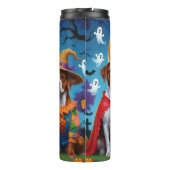 Rhodesian Ridgeback Honden Pompoen Halloween Grapp Thermosbeker (Achterkant)