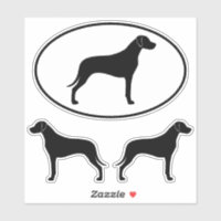Rhodesian Ridgeback Hondensilhouetten Vinyl Sticke