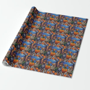 Rhodesian Ridgeback in Halloween-kostuums Cadeaupapier