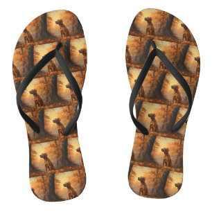 Rhodesian Ridgeback in herfst laat Herfst inspirer Teenslippers