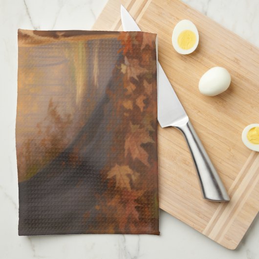 Rhodesian Ridgeback in herfst laat Herfst inspirer Theedoek (Quarter Fold)