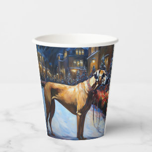 Rhodesian Ridgeback Kerst Feestelijke Periode Papieren Bekers