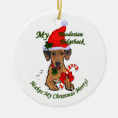 Rhodesian Ridgeback Kerstcadeaus Ornament (Voorkant)