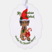 Rhodesian Ridgeback Kerstcadeaus Ornament (Links)