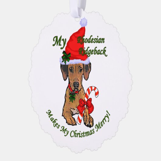 Rhodesian Ridgeback Kerstcadeaus Ornament (Links)