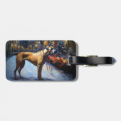 Rhodesian Ridgeback Kerstfeest Seizoen Bagagelabel (Achterkant horizontaal)
