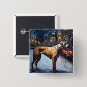 Rhodesian Ridgeback Kerstfeest Seizoen Vierkante Button 5,1 Cm (Voorkant /achterkant)