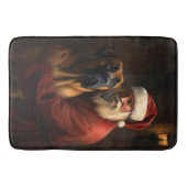 Rhodesian Ridgeback Kerstman Feestelijke Kerstmis Badmat (Voorkant)