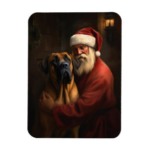Rhodesian Ridgeback Kerstman Feestelijke Kerstmis Magneet