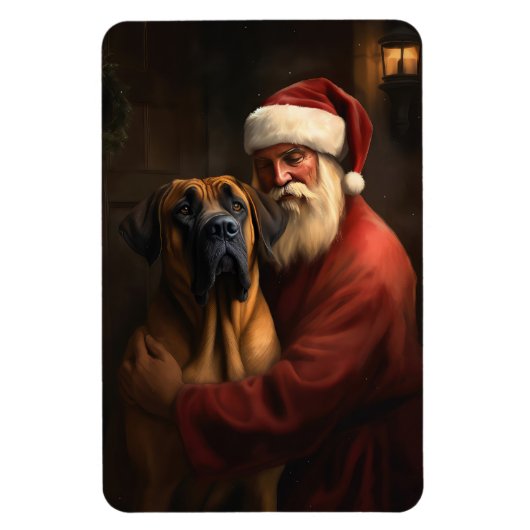 Rhodesian Ridgeback Kerstman Feestelijke Kerstmis Magneet (Verticaal)