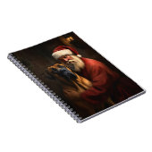 Rhodesian Ridgeback Kerstman Feestelijke Kerstmis Notitieboek (Rechterzijde)