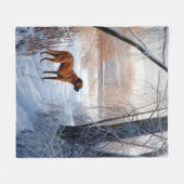 Rhodesian Ridgeback laat het sneeuwen Kerstmis Fleece Deken (Voorkant (Horizontaal))