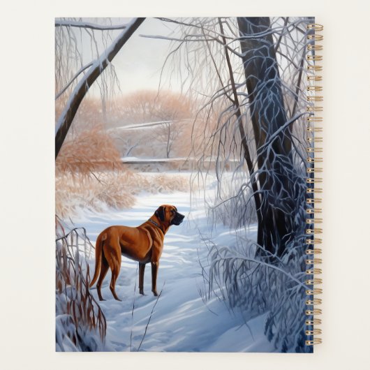 Rhodesian Ridgeback Laisser Neige Noël (Dos)