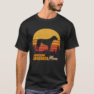 Rhodesian Ridgeback Mama Mama Retro Dog Wo T-shirt