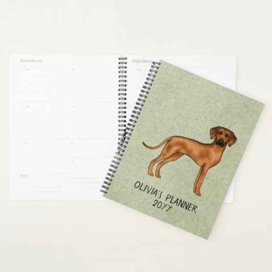Rhodesian Ridgeback mignon chien Brown avec texte (Devant avec enveloppe)