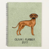 Rhodesian Ridgeback mignon chien Brown avec texte (Devant)