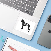 rhodesian ridgeback name silhouette sticker (Laptop met iPhone)