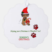 Rhodesian Ridgeback, ornement de cadeaux de Noël (Verso)