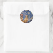 Rhodesian Ridgeback Paar - Sterrennacht Ronde Sticker (Tas)
