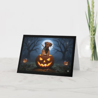 Rhodesian Ridgeback Pumpkin Pals – Halloween Groet Kaart