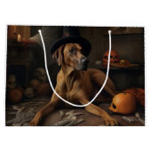 Rhodesian Ridgeback Pumpkins Halloween Scary Groot Cadeauzakje (Achterkant)