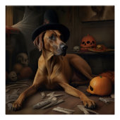 Rhodesian Ridgeback Pumpkins Halloween Scary Perfect Poster (Voorkant)