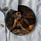 Rhodesian Ridgeback Pumpkins Halloween Scary Ronde Button 6,0 Cm (In situ)