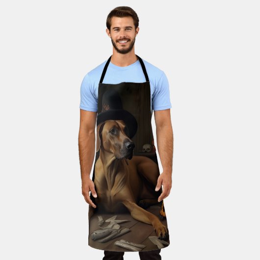 Rhodesian Ridgeback Pumpkins Halloween Scary Schort (Gedragen)