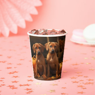 Rhodesian Ridgeback Pup Autumn Delight Pompoen Papieren Bekers