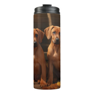 Rhodesian Ridgeback Pup Autumn Delight Pompoen  Thermosbeker