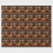 Rhodesian Ridgeback Puppy Herfst Delight Pompoen Cadeaupapier (Vlak)